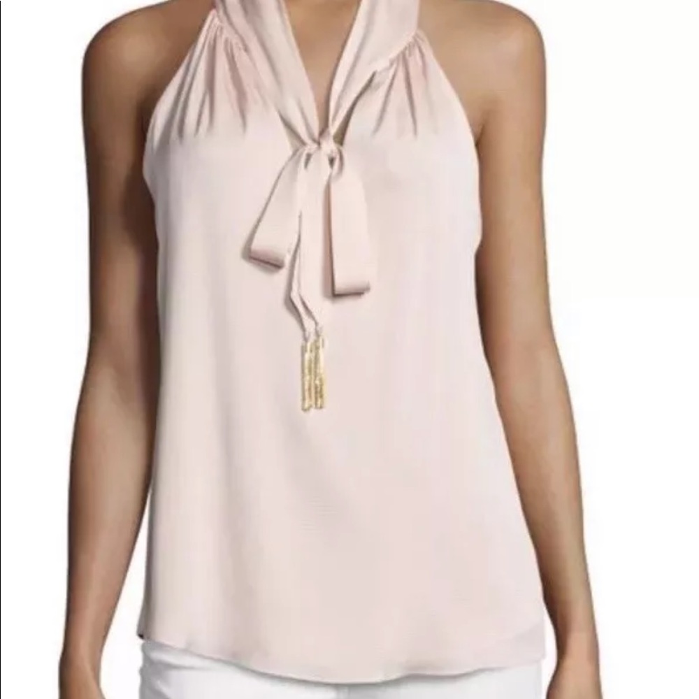 Milly silk tassel embellishment top size 10